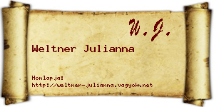 Weltner Julianna névjegykártya